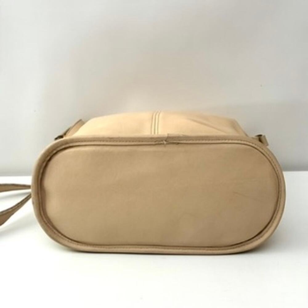Vintage 1980s Bone Leather Coach Beekler Bucket Shoulder Bag - Picture 3 of 11